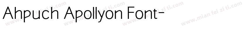 Ahpuch Apollyon Font字体转换